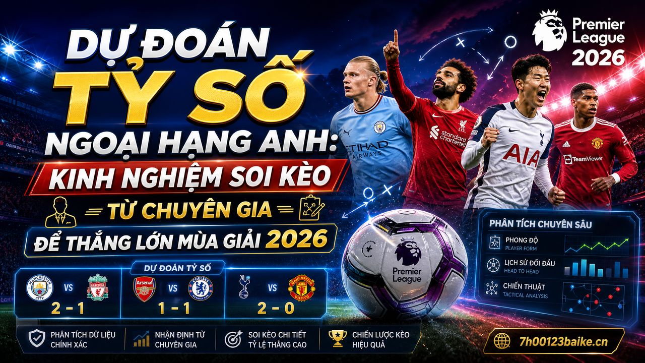 Dự đoán tỷ số Ngoại hạng Anh: Kinh nghiệm soi kèo từ chuyên gia để thắng lớn mùa giải 2026