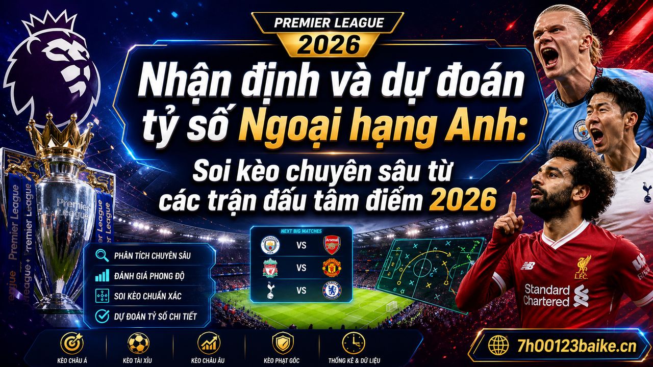 Nhận định và dự đoán tỷ số Ngoại hạng Anh: Soi kèo chuyên sâu từ các trận đấu tâm điểm 2026