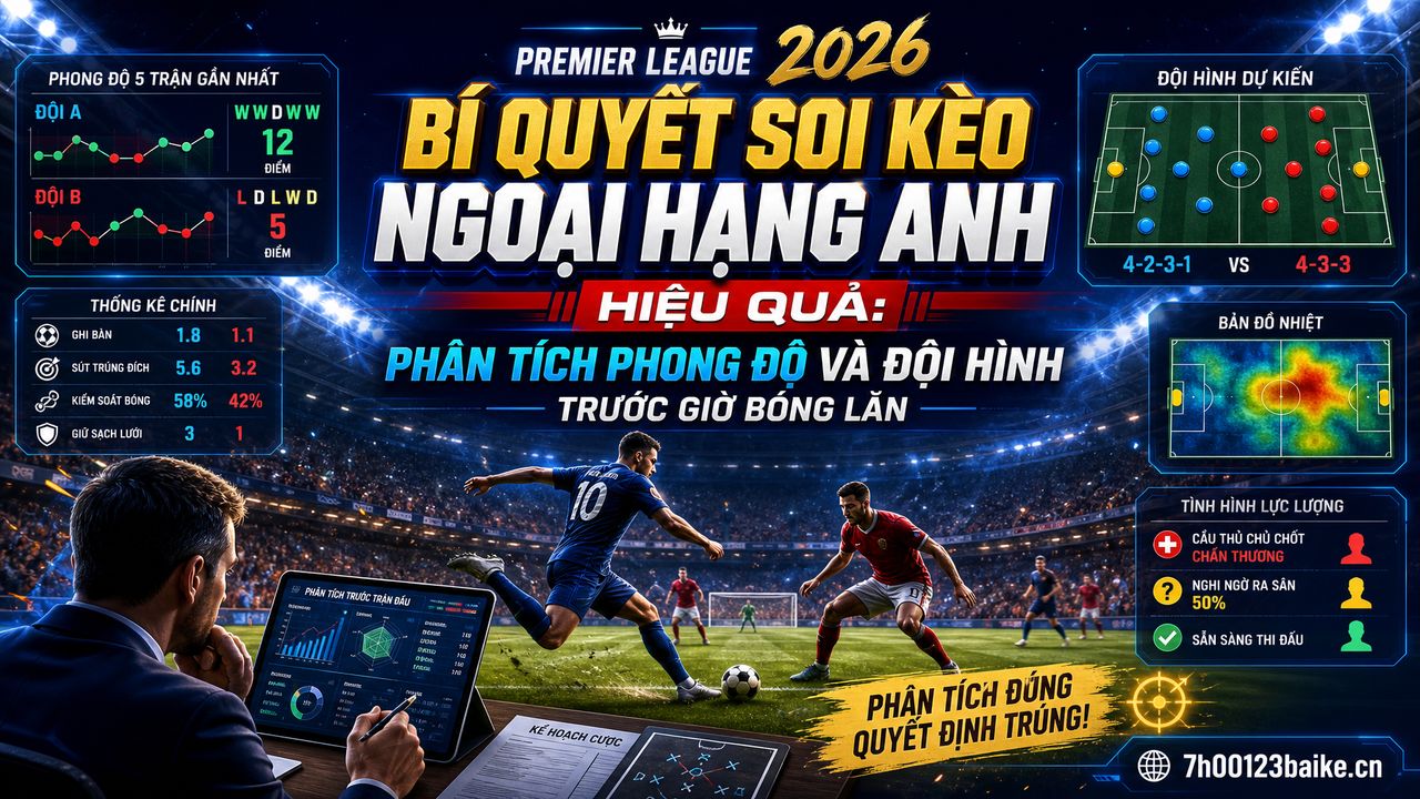 Bí quyết soi kèo Ngoại hạng Anh hiệu quả: Phân tích phong độ và đội hình trước giờ bóng lăn