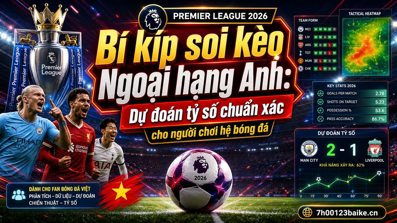 Bí kíp soi kèo Ngoại hạng Anh: Dự đoán tỷ số chuẩn xác cho người chơi hệ bóng đá